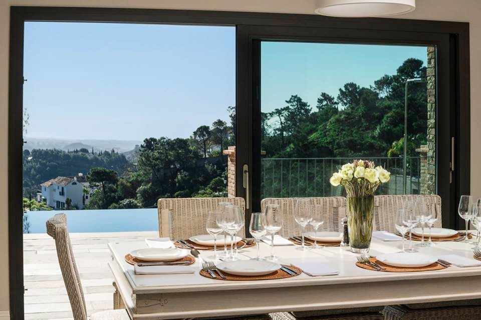 Dining room of expat living in Marbella